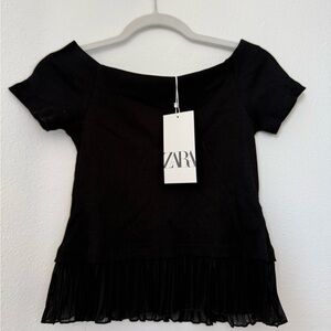 NWT Zara Elegant Black Top